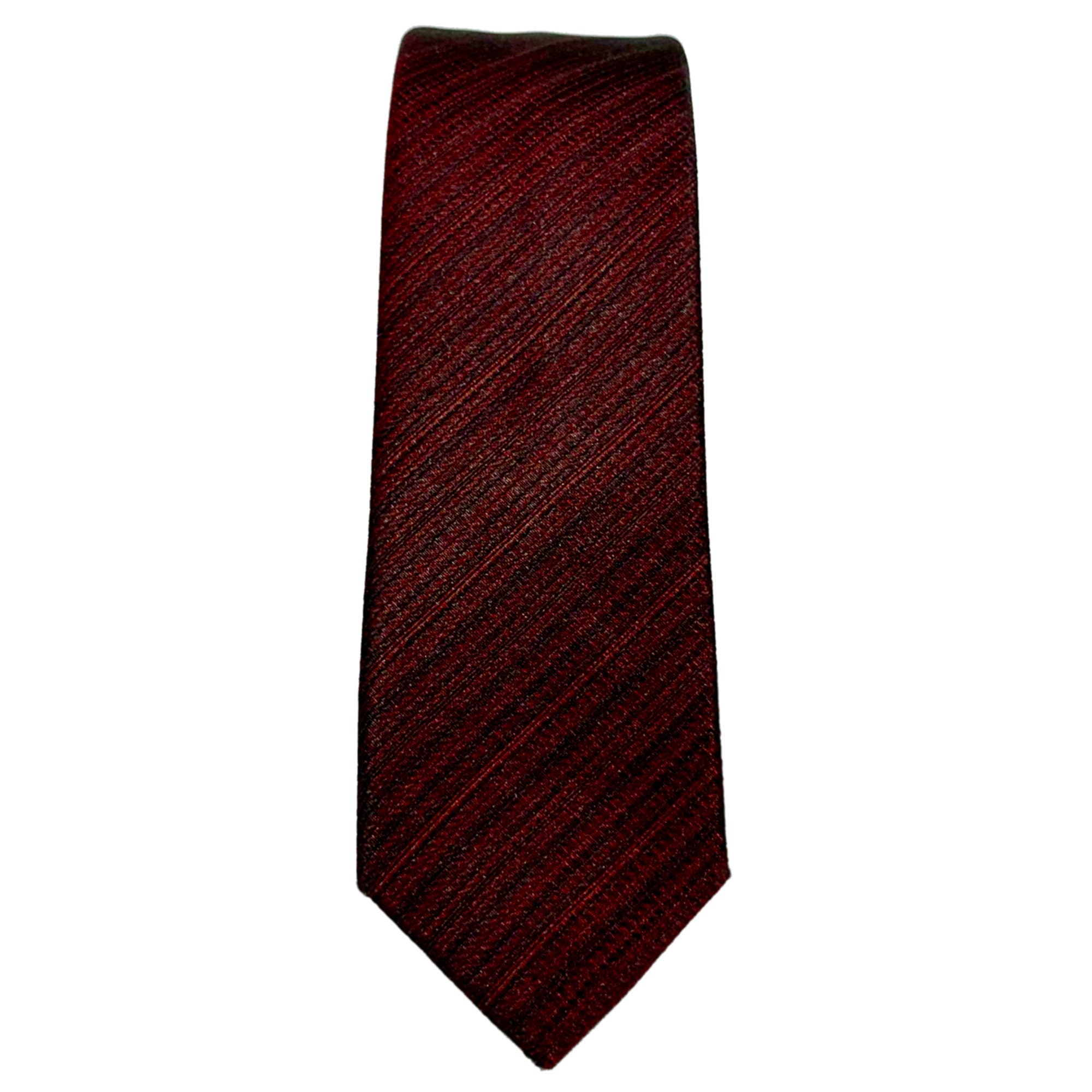 burgundy slim tie