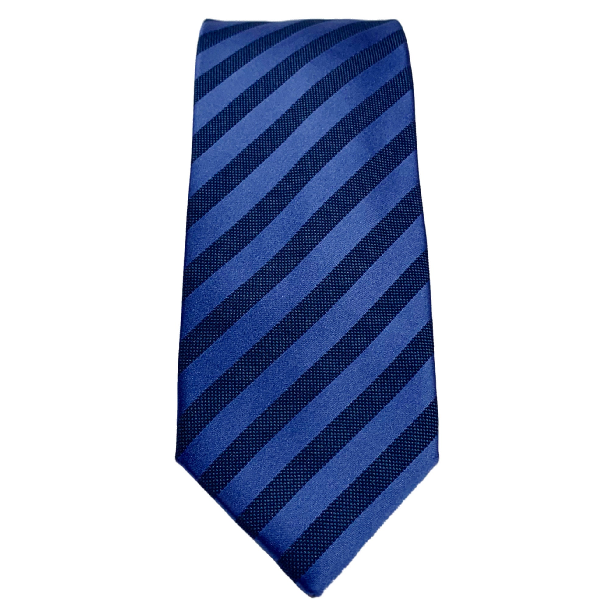 Dark Blue and Indigo Blue Diagonal Stripes Tie 2.36 - Etsy