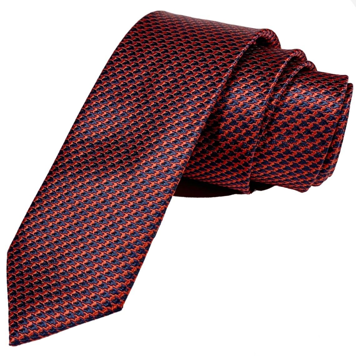 Tie for Classic Suit With Dark Navy Blue Crimson Cross | Etsy
