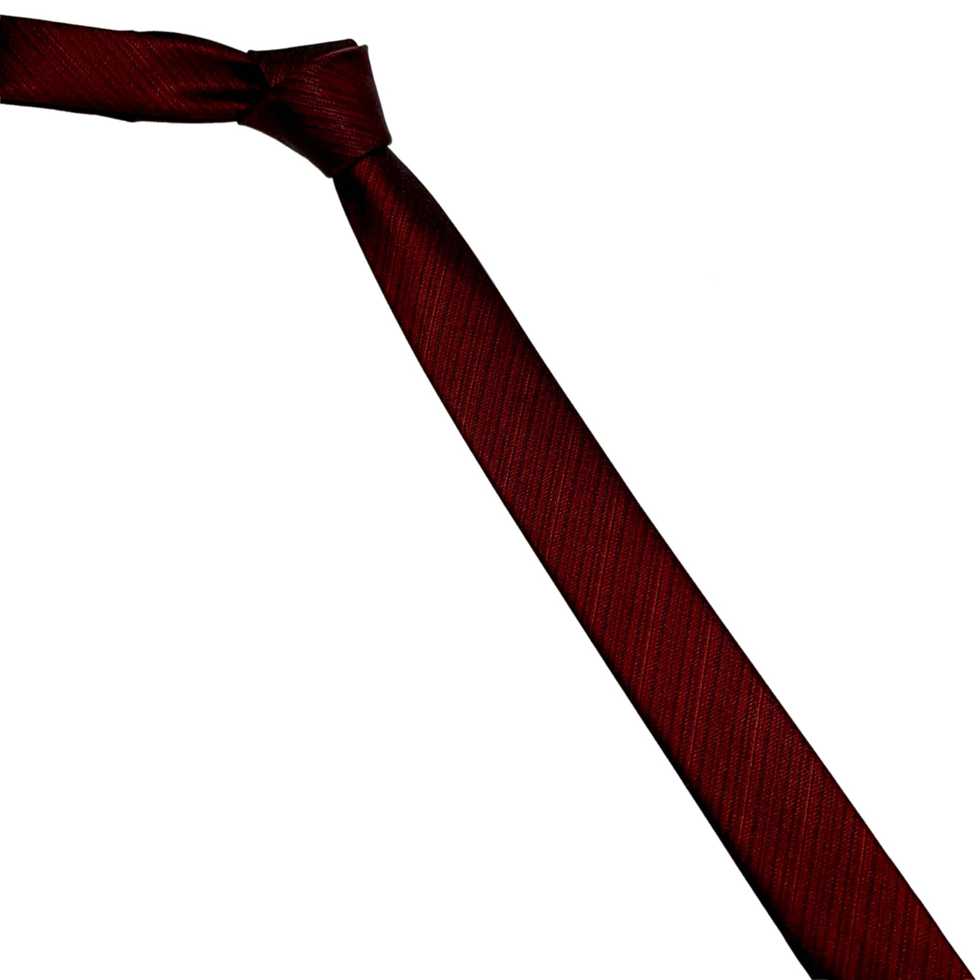 burgundy slim tie