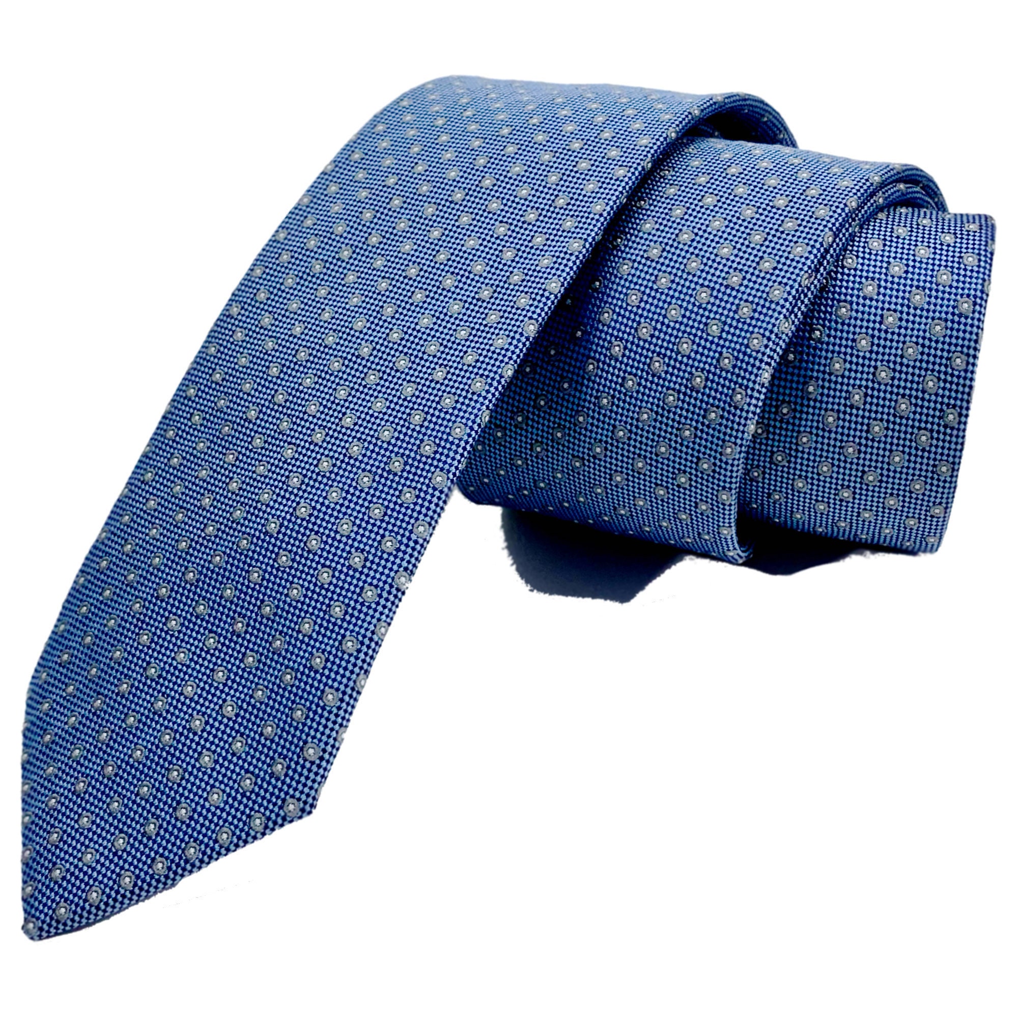 polka dot tie blue