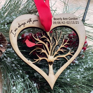 Cardinal Ornament, Im Always With You, Keepsake Ornament, Memorial Ornament, Family Ornament,2021 Ornament, Remembrance Ornament