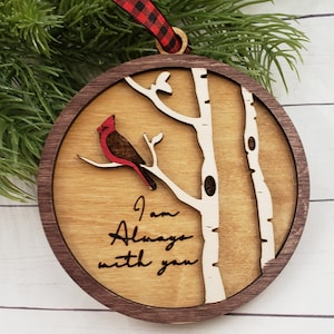 Kardinaal Ornament, Im Always With You, Keepsake Ornament, Memorial Ornament, Familie Ornament,2021 Ornament, Herdenking Ornament