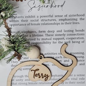 Elephant Ornament, Christmas 2024, Stocking Stuffer, Bridesmaid Gift,