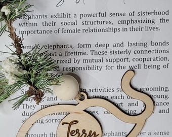 Adorno de elefante, Navidad 2025, regalo para dama de honor,