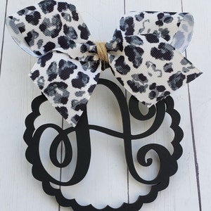 Snow Leopard, Bow Car Charm, Letter Car Charm, Car Tassel, beaded car charm,  Leopard Print, rear view mirror, Sunflower, coquette