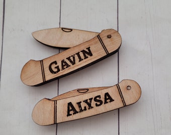 Kids Play Wooden Knife, Kids Personalized Knife, Christmas 2024, stocking stuffer, kids, Christmas gift