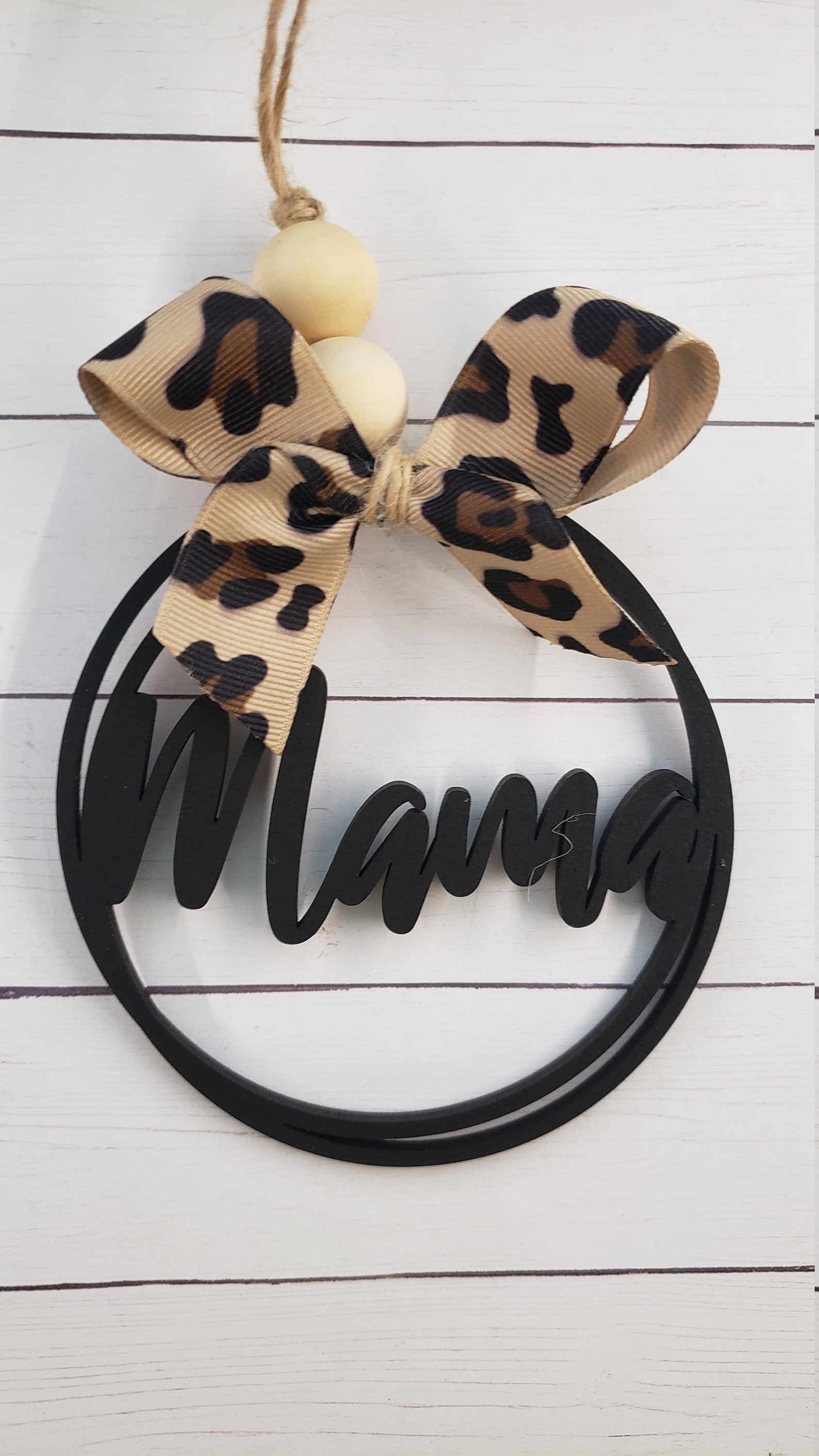 Mom Car Charm Mama Tassel Mirror Car Tassel Charm Leopard Etsy