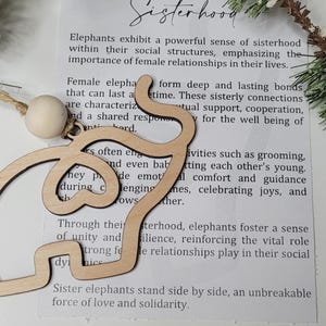 Carte d'histoire d'éléphant de sororité, ornement, ornement d'amitié, cadeau pour elle, cadeau de Saint-Valentin, Galentines