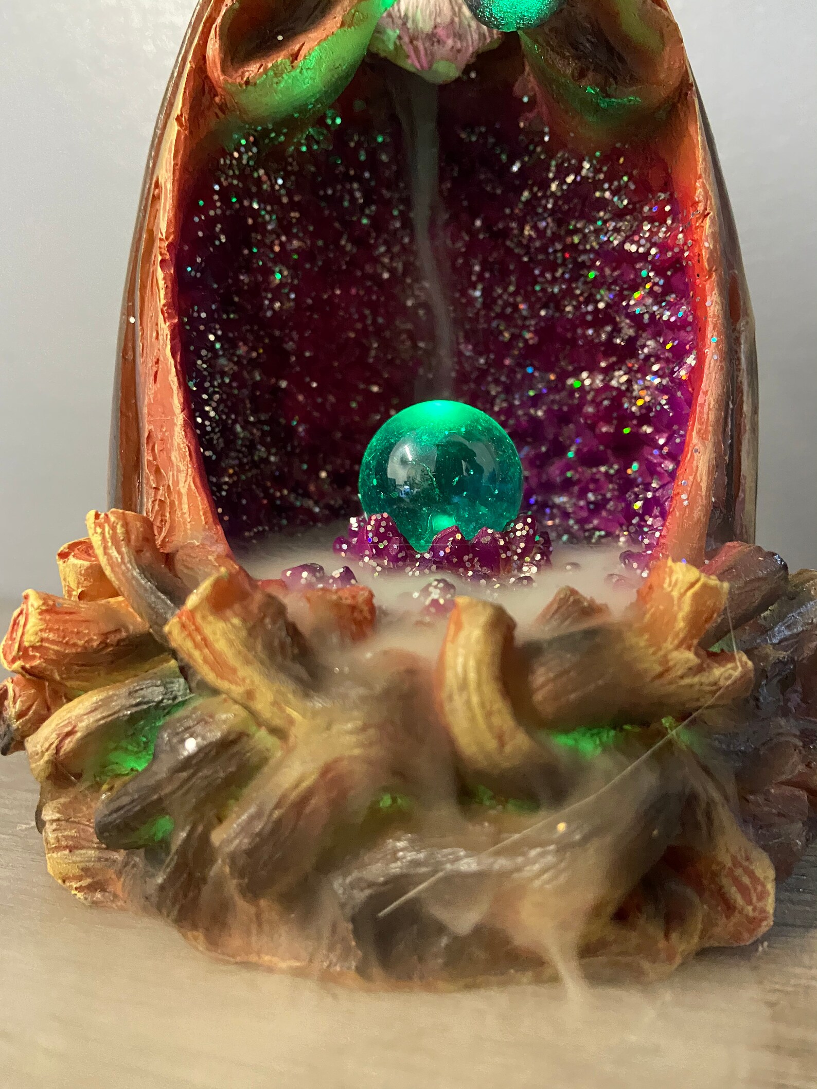 Wizard Backflow Incense Burner With LED Light Etsy UK