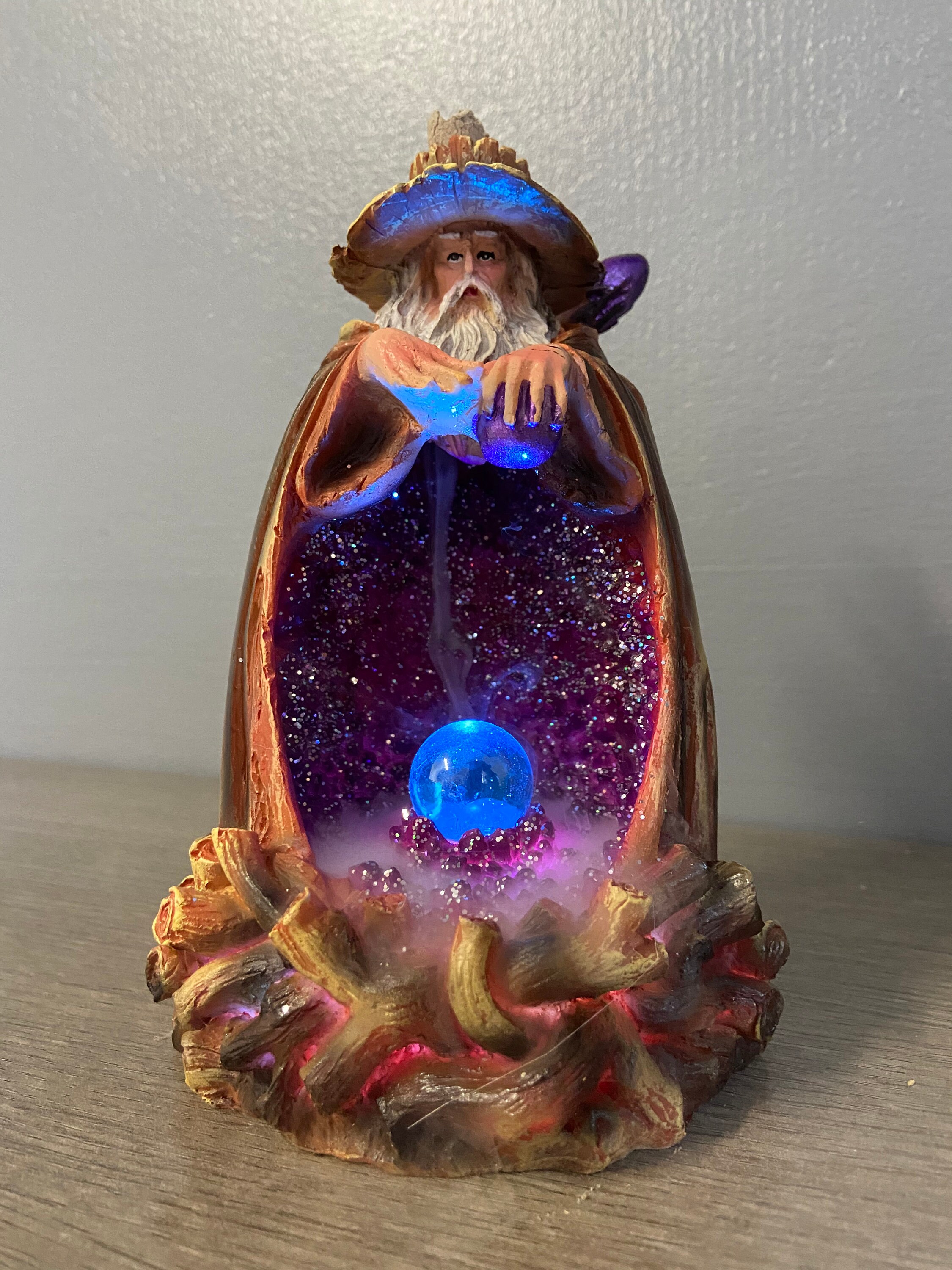 Wizard Backflow Incense Burner With LED Light Etsy UK