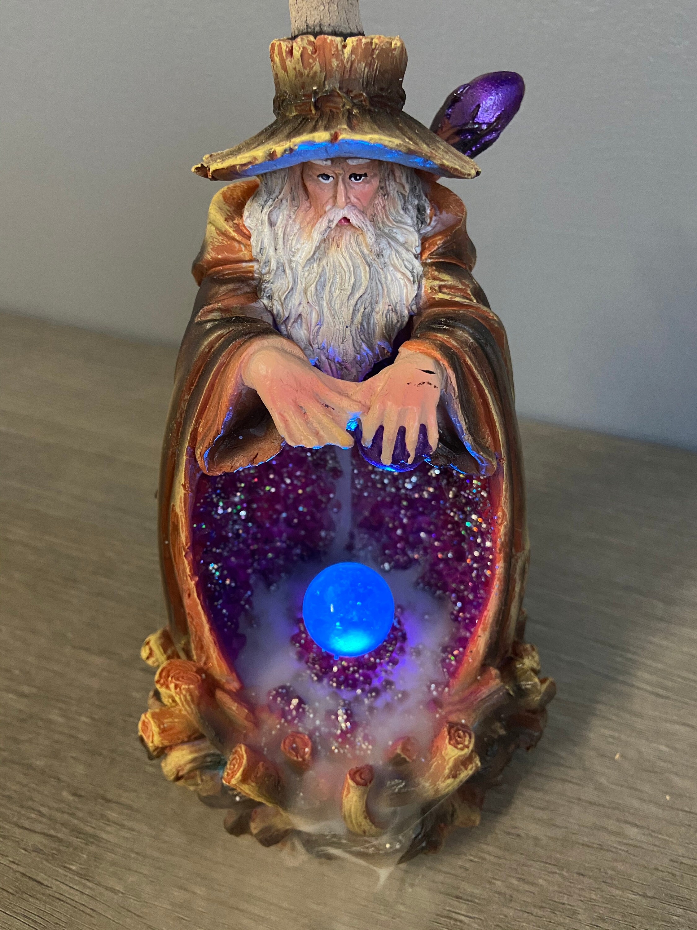 Wizard Backflow Incense Burner With LED Light Etsy UK