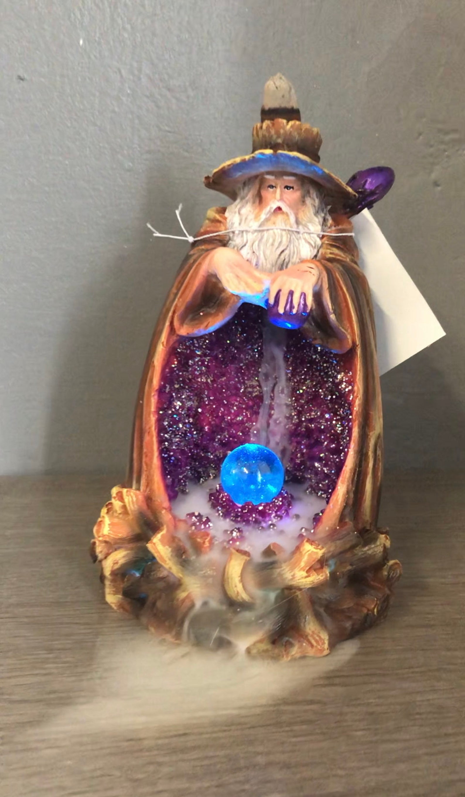 Wizard Backflow Incense Burner With LED Light Etsy UK