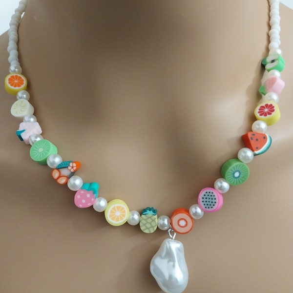 Fruit Necklace Personalized Pearl Drop Jewelry Unique Fashion Necklace New Design Cute Beautiful Suitable for Modern Women Free Shipping