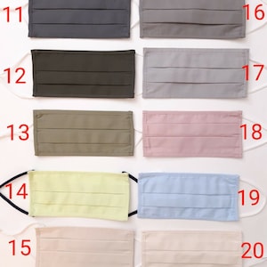 Face Masks Cotton Cloth Masks Soft Breathable Different Colors