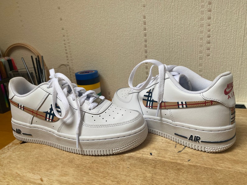 custom air forces burberry
