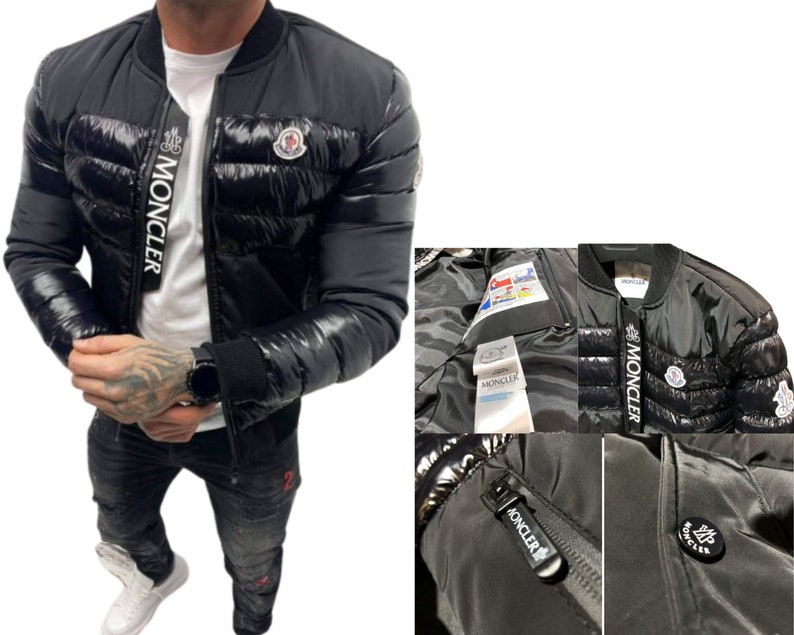 Worldwide Express Black men Jacket fits like USAUK XS size Lacquer Puffer Padded Jacket Vest Men/'s Bomber Winter Jacket