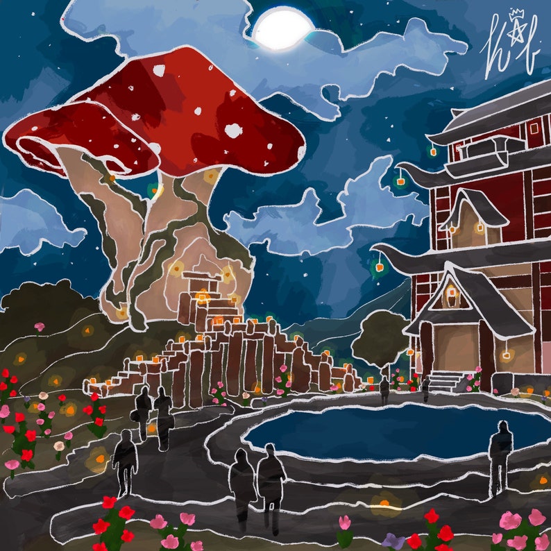 Dreamsmp Kinoko Kingdom or Las Nevadas Fanart Art Print | Etsy