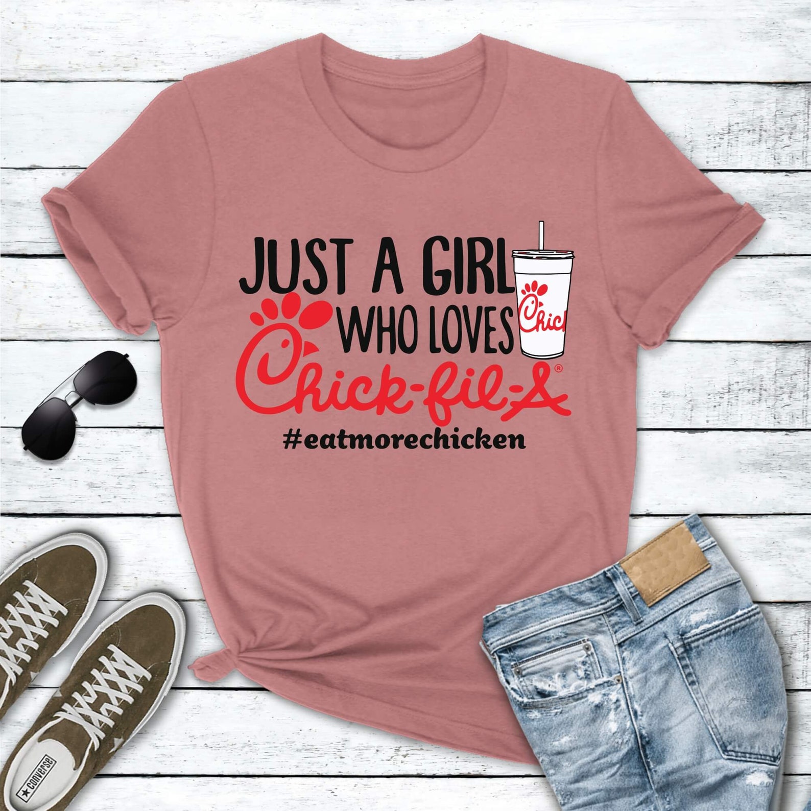 Just A Girl Who Loves Chick Fil A Shirt Just A Girl Shirt | Etsy