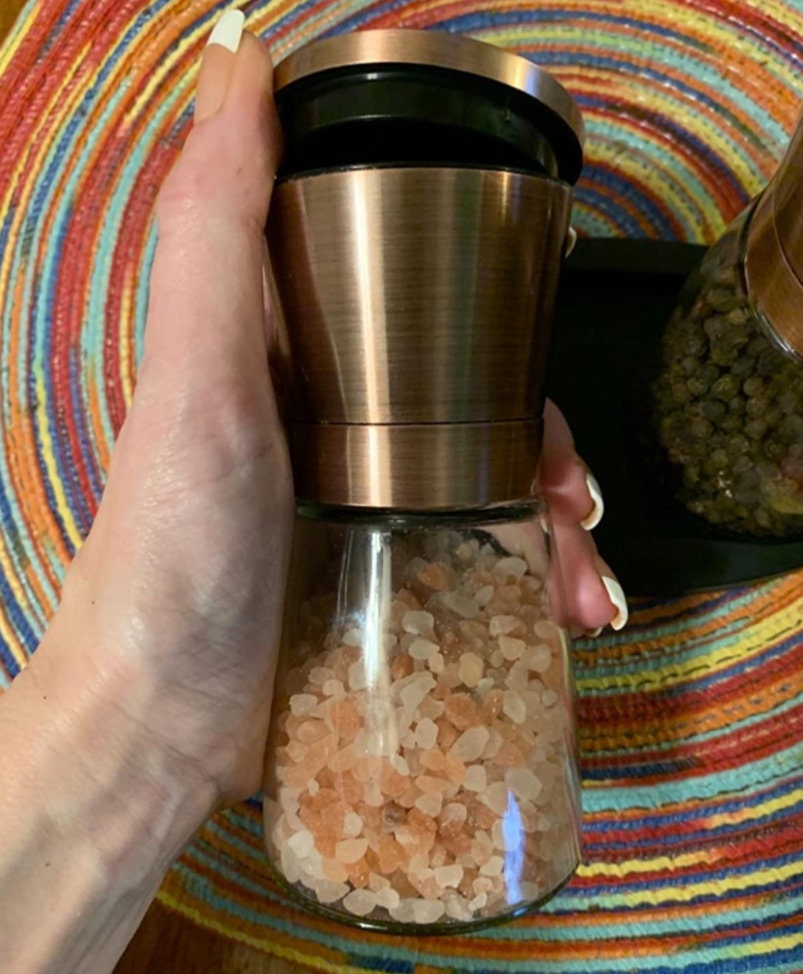 Salt and Pepper Grinder Rose Gold/Copper Set of Two Etsy