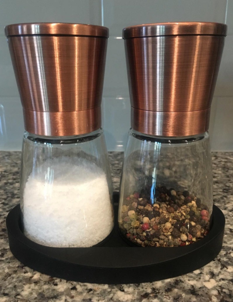 Salt and Pepper Grinder Rose Gold/Copper Set of Two Etsy