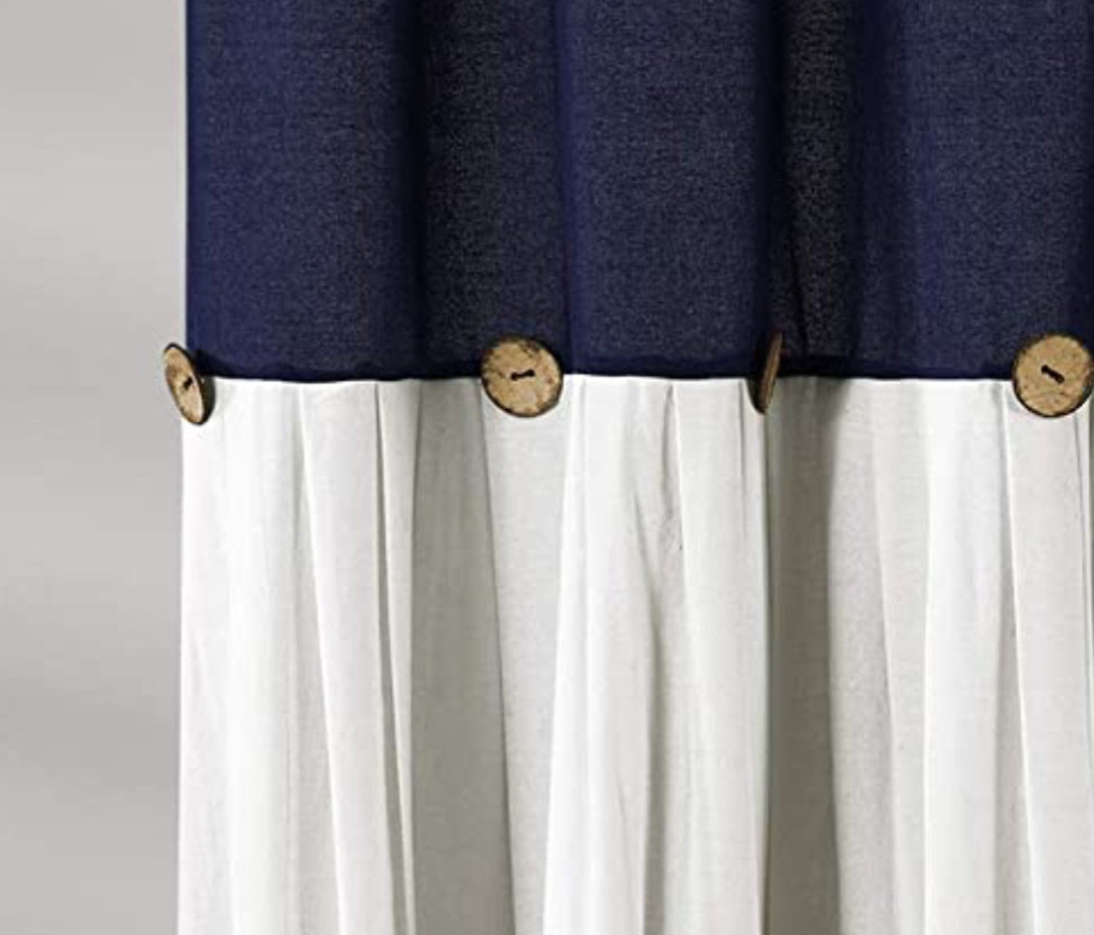 French Farmhouse Shower Curtain Chic Shabby Vintage Button Etsy