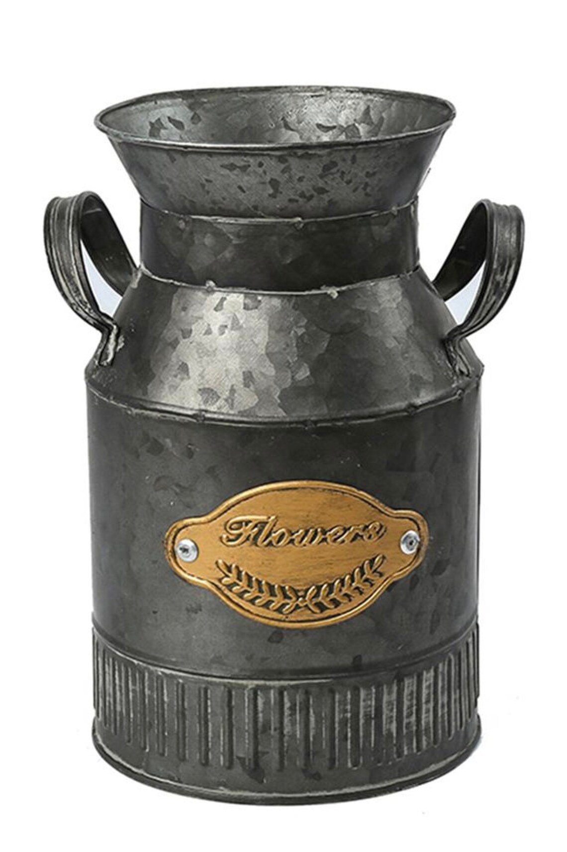 Farmhouse Galvanized Iron Milk Jug 2 toned Silver and Gold Etsy