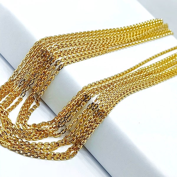 NAPIER long multichain necklace Vintage gold multi chain necklace Waterfall necklace 9 strand cable chain necklace