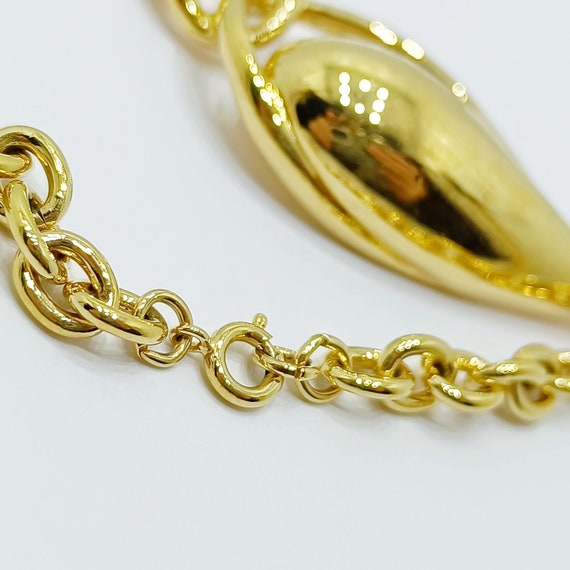 Gold tone TRIFARI choker necklace Vintage Moderni… - image 6