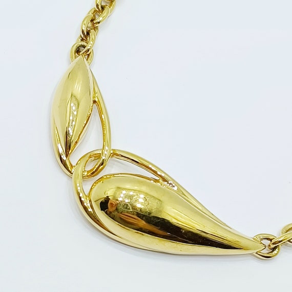 Gold tone TRIFARI choker necklace Vintage Moderni… - image 5