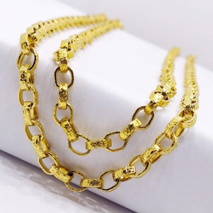 NAPIER gold chain necklace Vintage cable chain 90s chunky chain necklace Textured gold link chain 23"