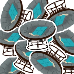 Reader’s Papasan Chair Vinyl Sticker