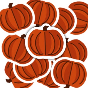 Cartoon Pumpkin Vinyl Sticker