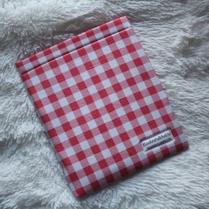 Pink Picnic Blanket Plaid Book Sleeve (Hardcover)