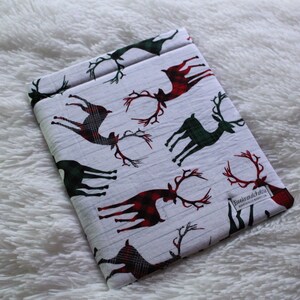 Plaid Reindeer Book Sleeve (Paperback)