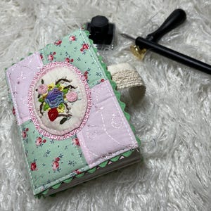 Vintage album, diary, diary, notebook, notebook A6 format, vintage diary, hand embroidered, hand embroidered