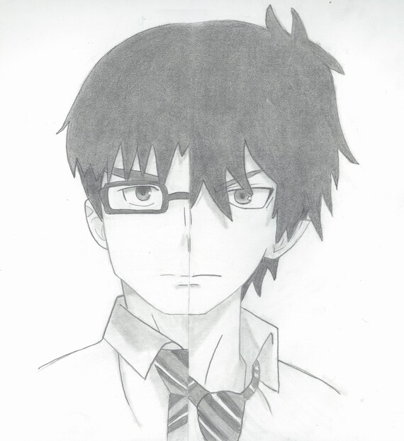 Blue Exorcist Anime Fan Art Rin And Yukio Okumura Wall Art Etsy