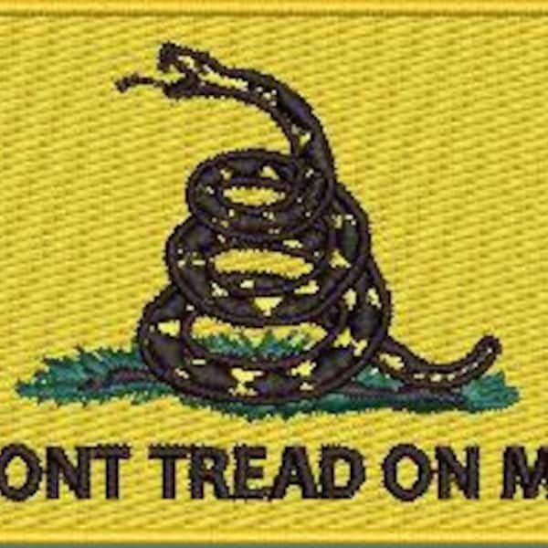 Don't Tread on Me DST embroidery