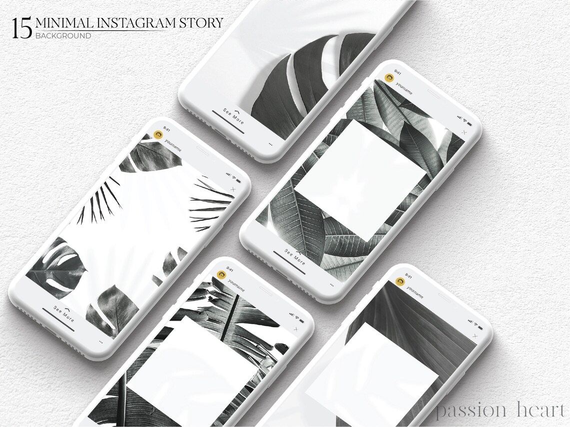 15 Minimal Instagram Story Background , Template Black and White