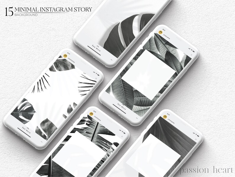 15 Minimal Instagram Story Background , Template Black and White