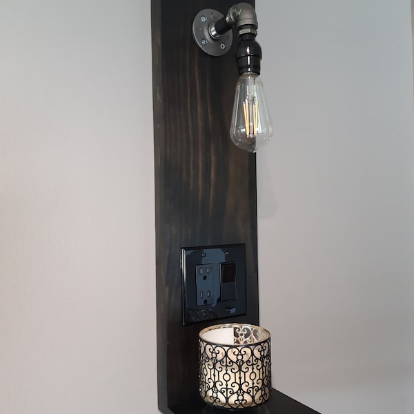 Floating Nightstand With Light Etsy