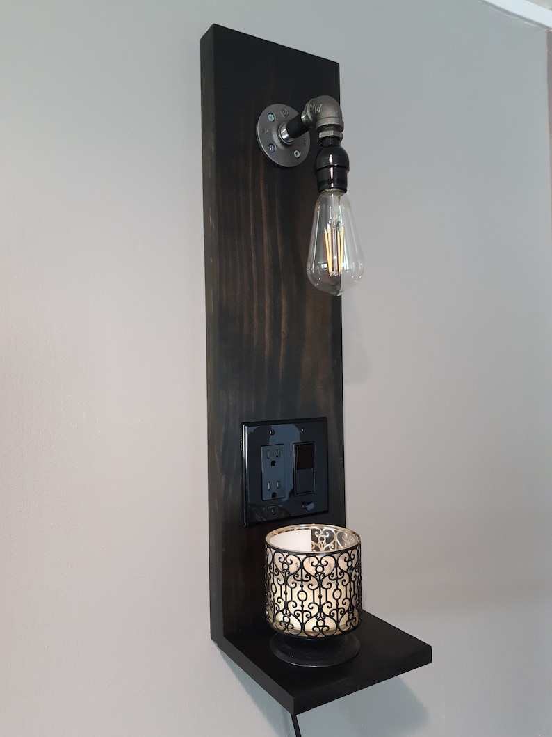 Set of 2floating Nightstand With Light Electrical Plug and Etsy