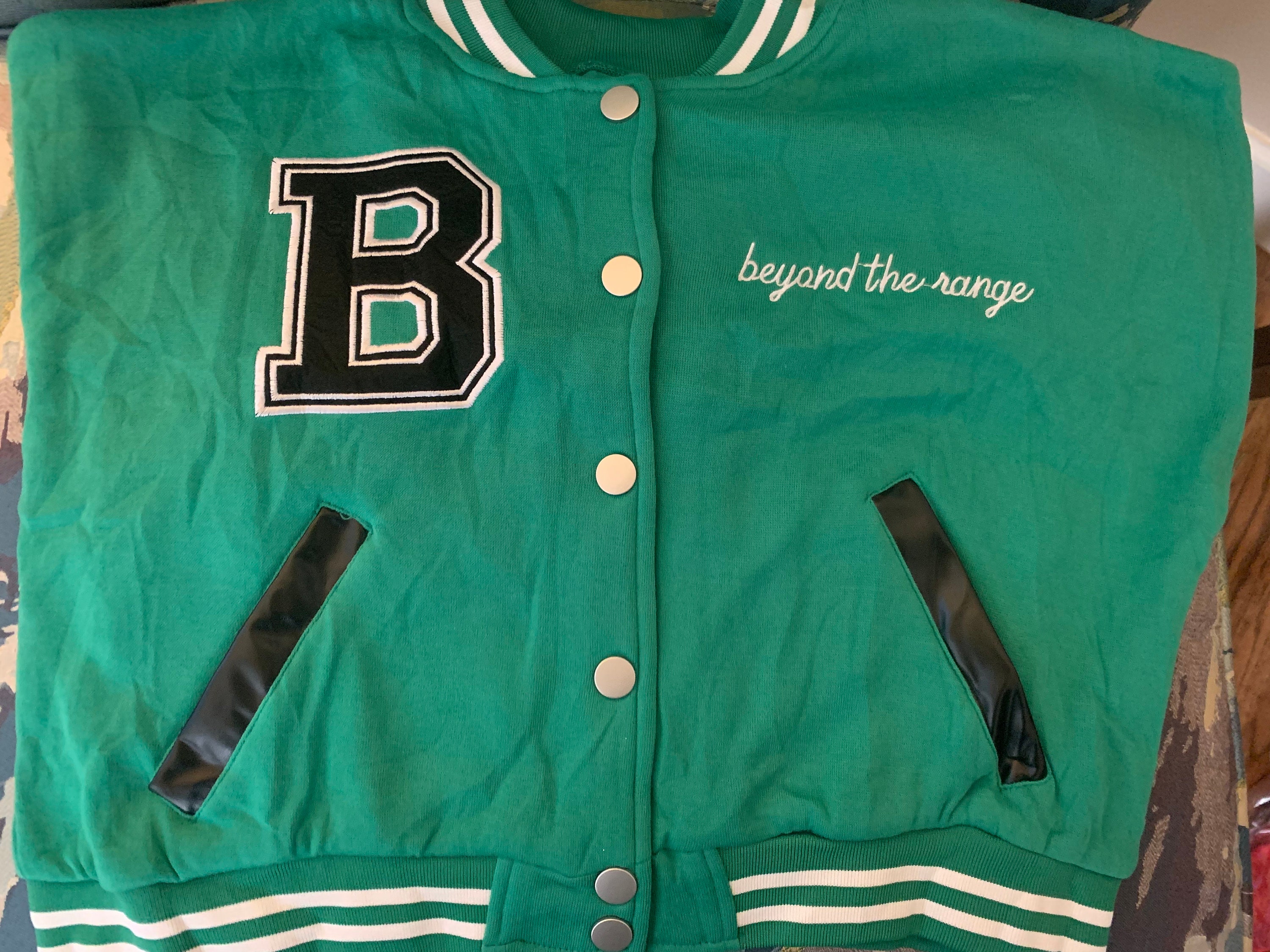 Green and Black Varsity Jacket Etsy
