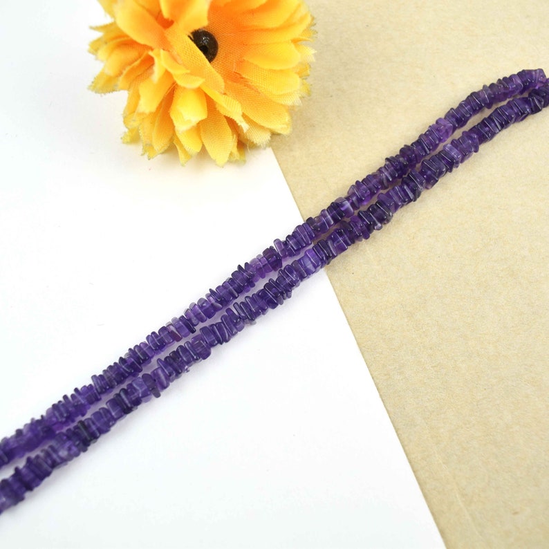 1st Excellent Quality Amethyst Heishi Beads Briolettes Smooth Gemstone Briolettes 4mm 16Inches SRB112