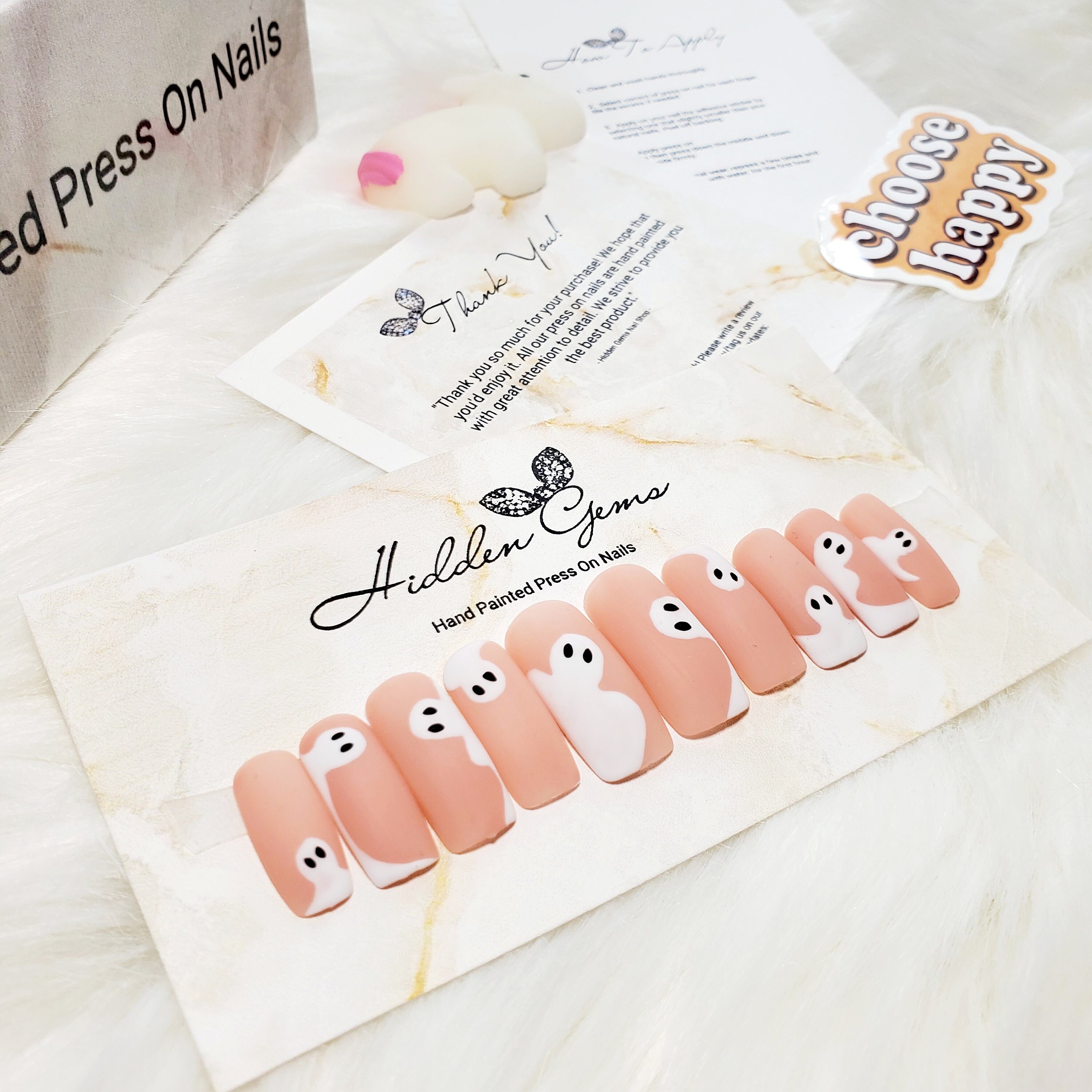 Matte Spooky but Cute Halloween Special Press on Nails False - Etsy