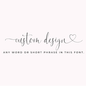 Benutzerdefinierte Schrift mit Herz svg Schneidedatei für Cricut Ihre Worte Wort & Liebe Skript Kalligraphie svg png Clipart Kommerziell druckbares Bild