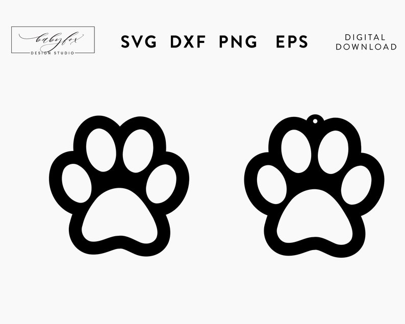 Katze Pfotenabdruck Umriss und Katze Pfote Druck Charme Svg - Etsy.de