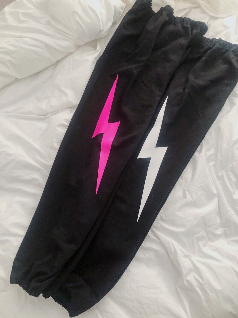 Customized Lightning Bolt Sweatpants Etsy
