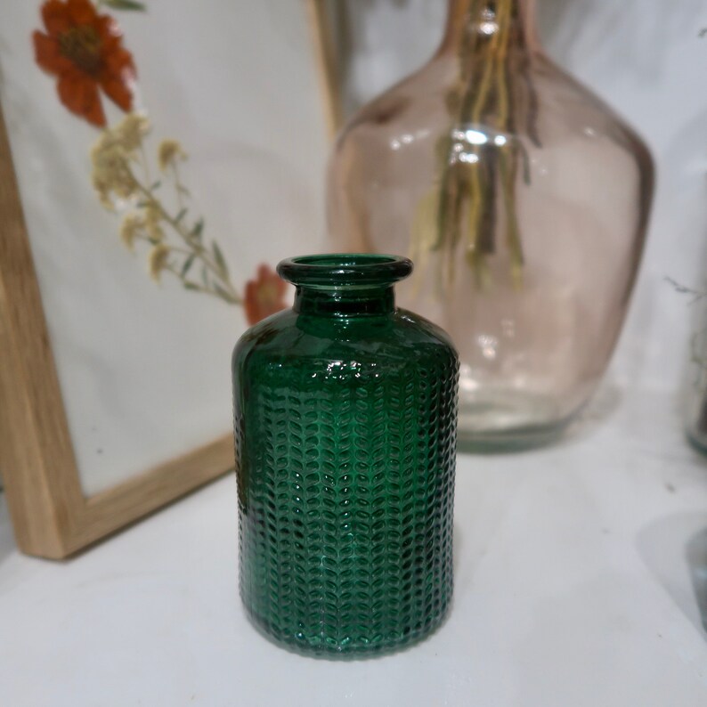 Small Recycled Glass Vase Color of Your Choice Etsy