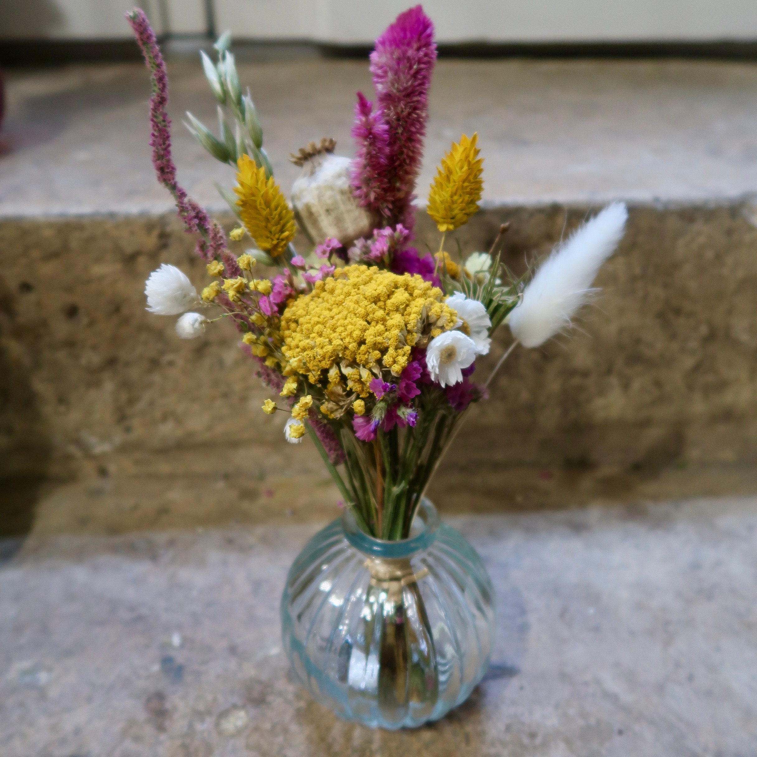Petit Bouquet Sienne avec Son Vase